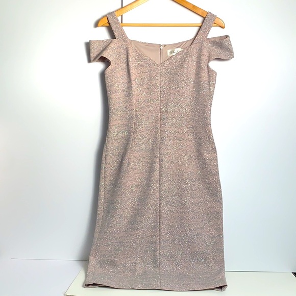 Eliza J Dresses & Skirts - ELIZA J Short Sleeve Silver Evening/ Cocktail/ Wedding/ Special Occasion Dress